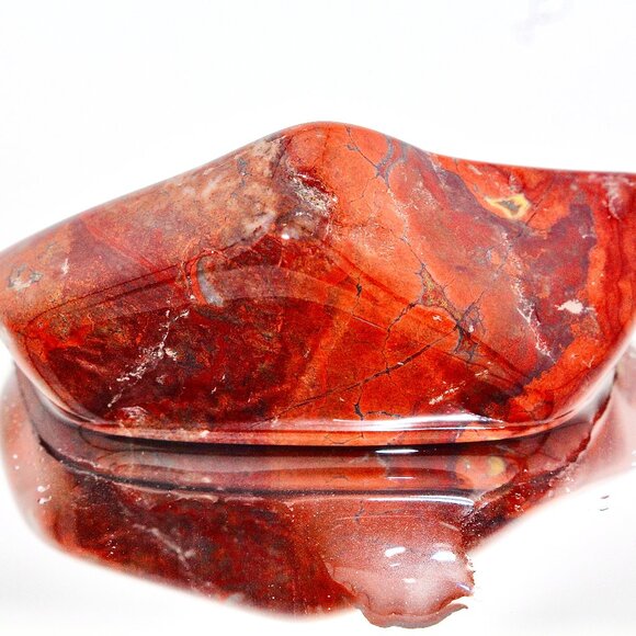 Morgan Hill Poppy Jasper Orbs Tumbled Polished Bright Colorful Orange Red 41g